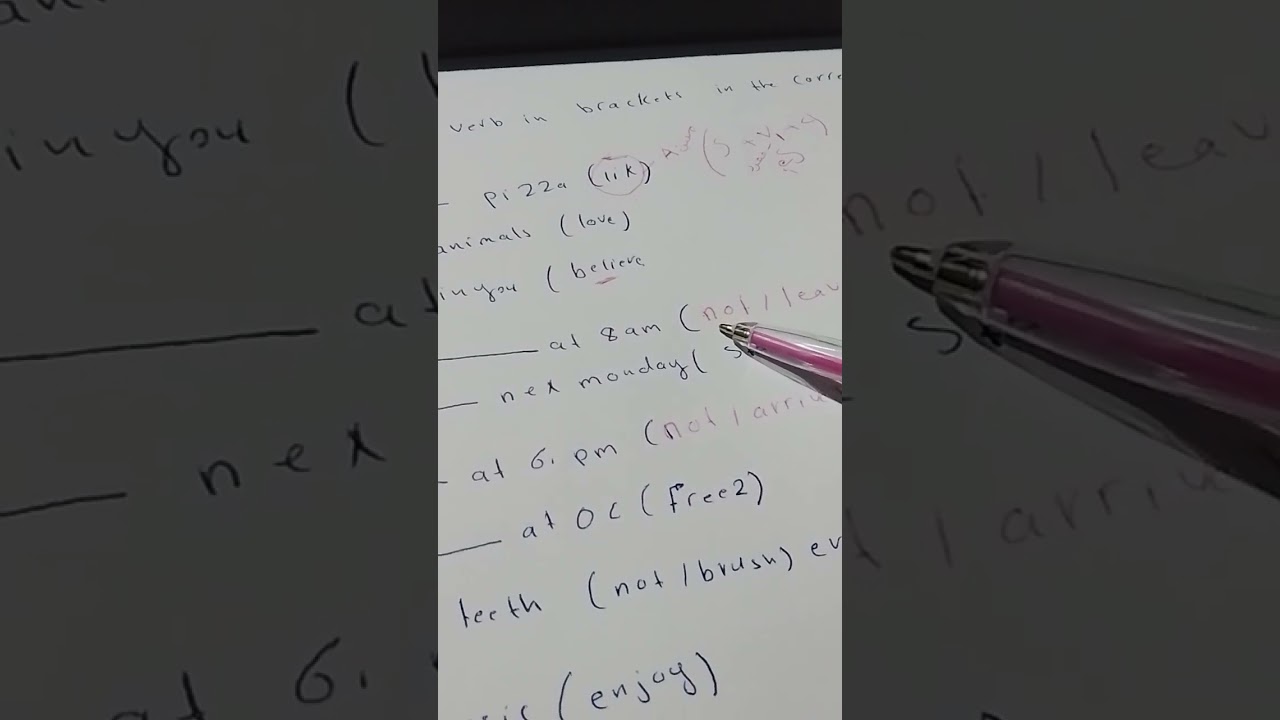 حل اسئلة  الجزء 2 present simple