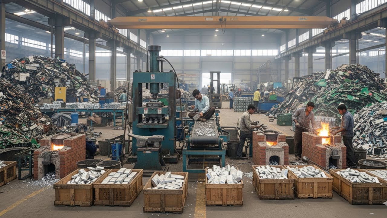 Incredible Process Of Recycling Waste Electronic Scrap Into Pure 999.9% Silver 