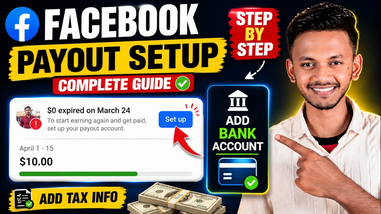 Facebook Monetization Setup 🎊 | Facebook Payout Account Setup | Add Tax Info Facebook