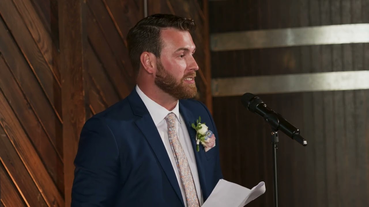 Heartfelt Wedding Speeches at Saltwater Farm Vineyard | CT Wedding Videographer