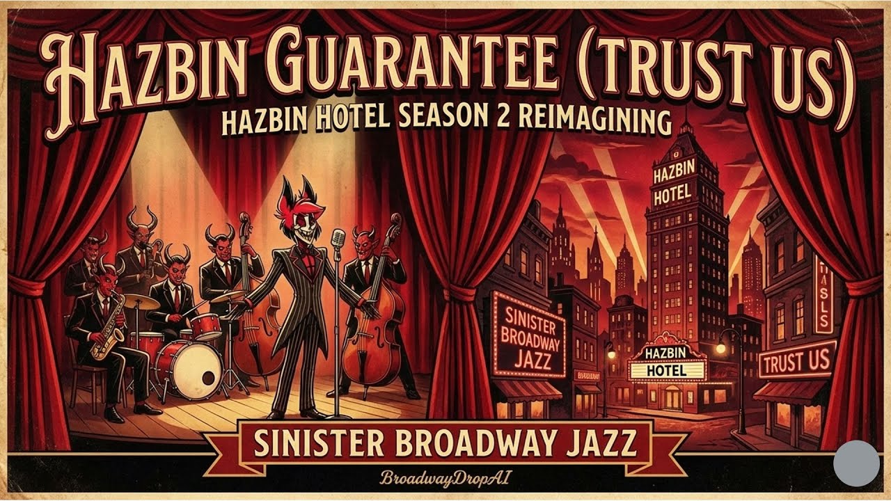 Hazbin Hotel Season 2 Hazbin Guarantee Vintage 1930s Swing Cover   BroadwayDropAI