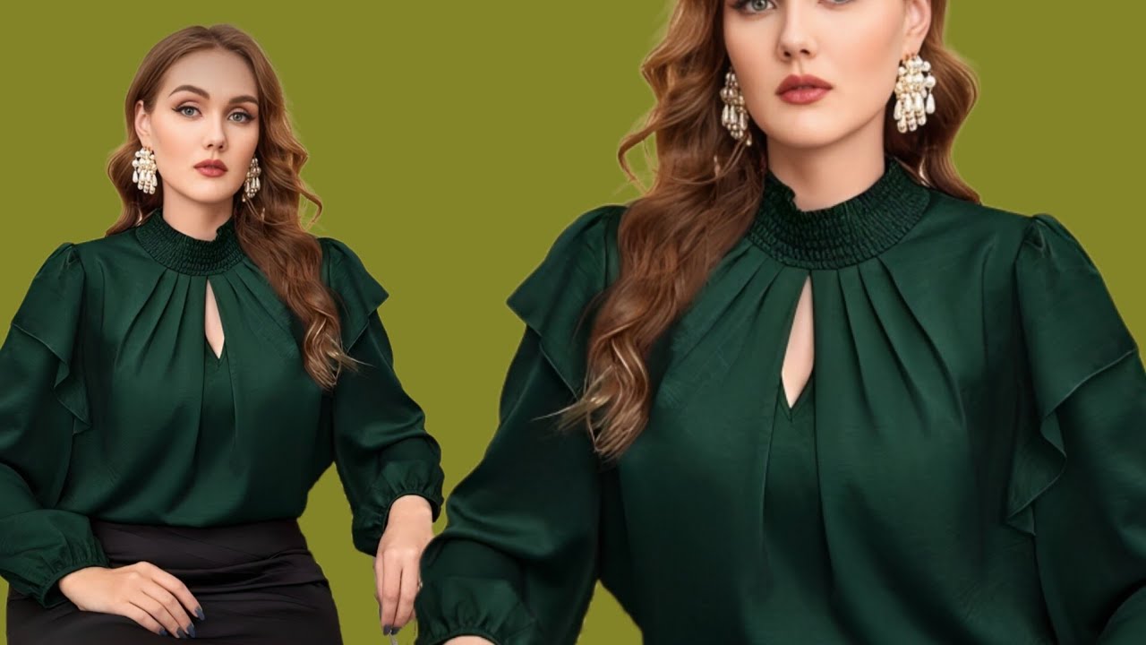 ✅ Sewing Stylish Pleated Collar | Blouse Design Techniques