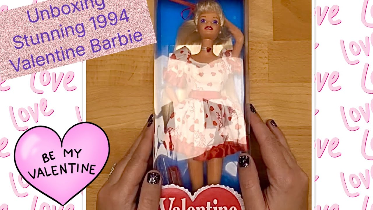 Unboxing and review 1994 Valentine Barbie for Valentine Day