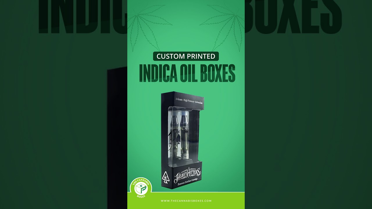 Custom Printed Indica Oil Boxes  #brandidentity #cbdproducts #customboxes #packagingboxes