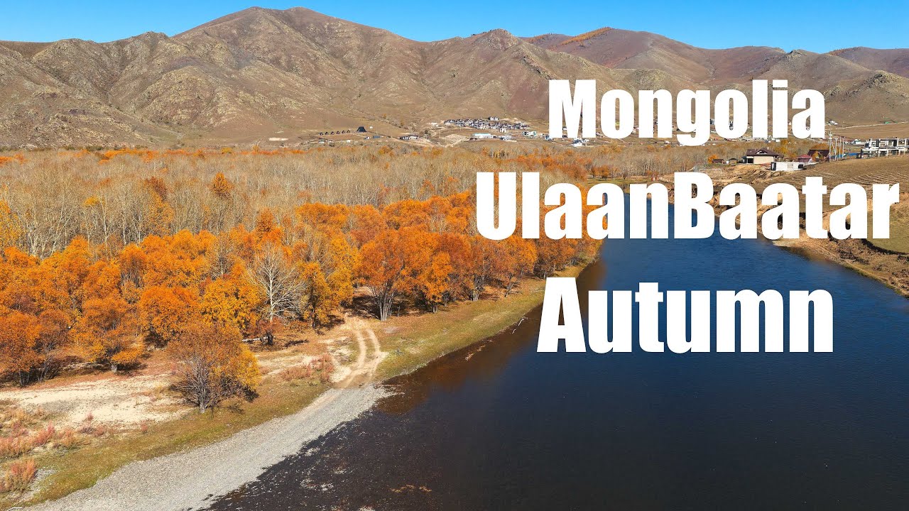 Drone | UlaanBaatar | Autumn | Mongolia | Snow | 4K