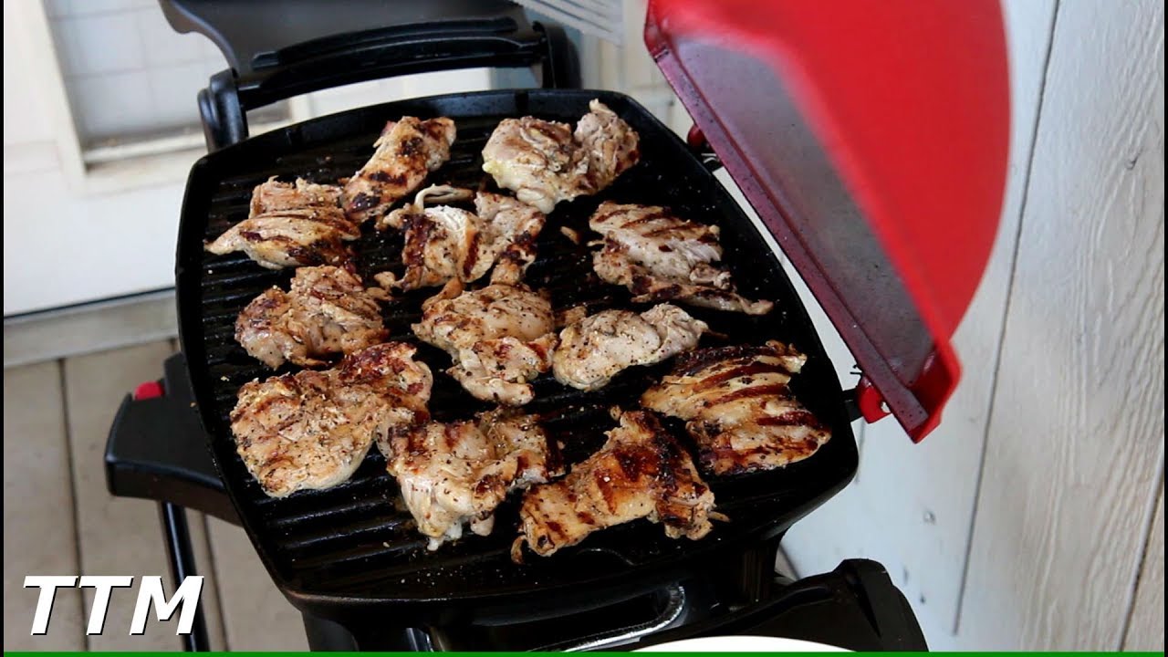 Chicken Thighs on the Weber Q Gas Grill