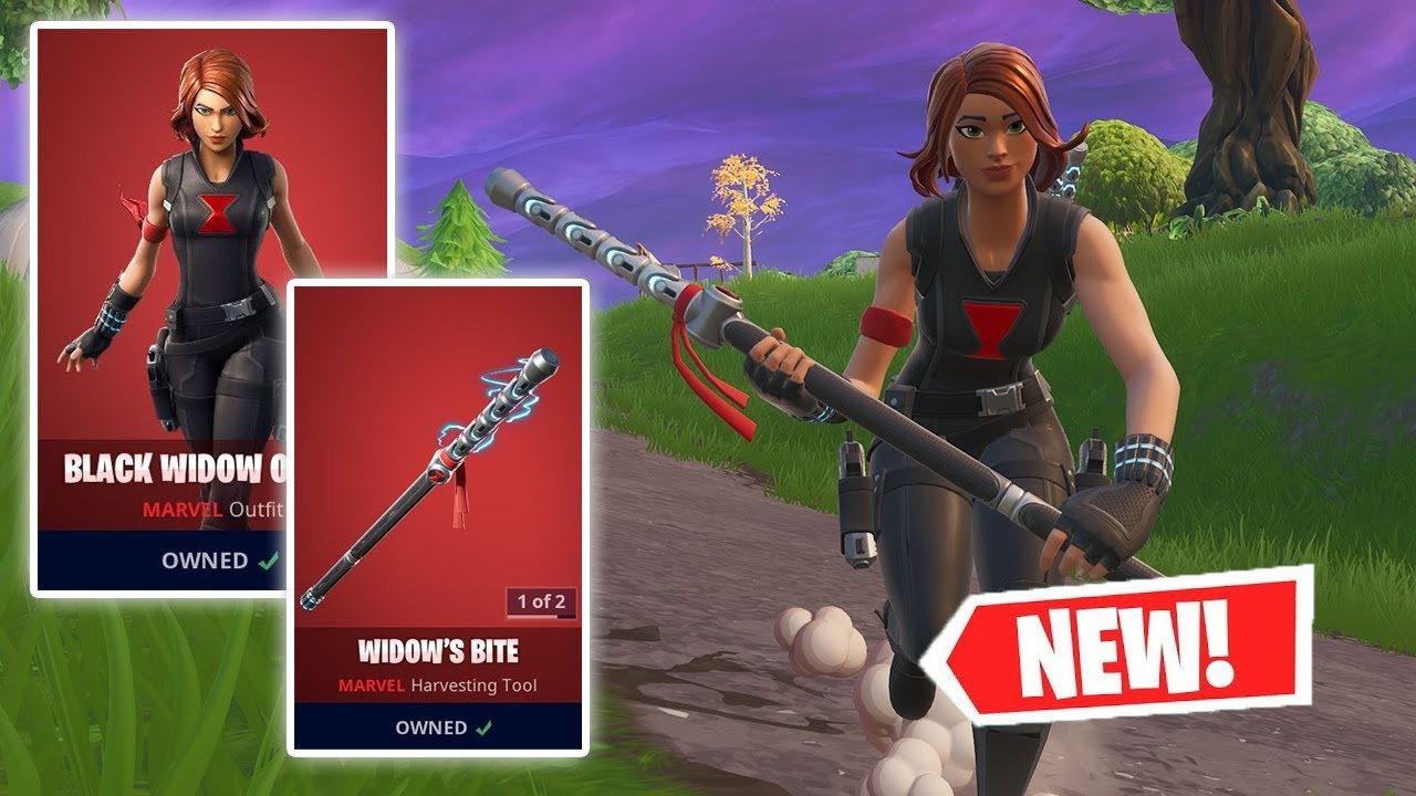 НОВЫЙ ОБЛИК ЧЕРНОЙ ВДОВЫ И КИРКА &laquo;УКУС ВДОВЫ&raquo; Геймплей в Fortnite!
