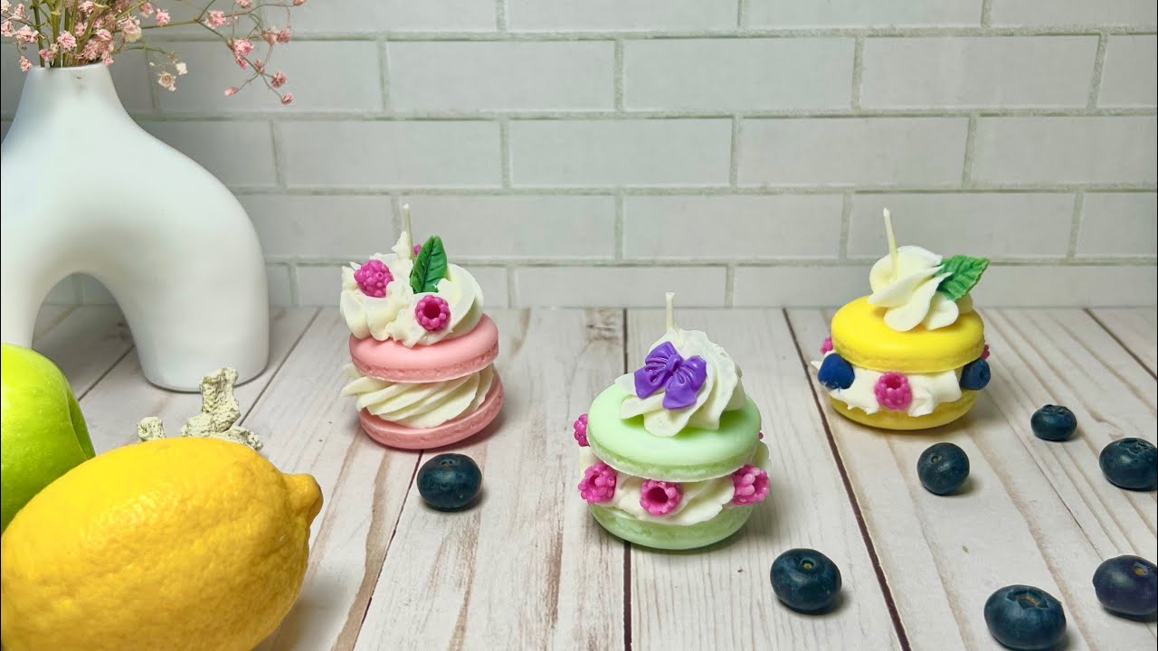 Macaron Candle DIY | Realistic Dessert Candle Making for Beginners