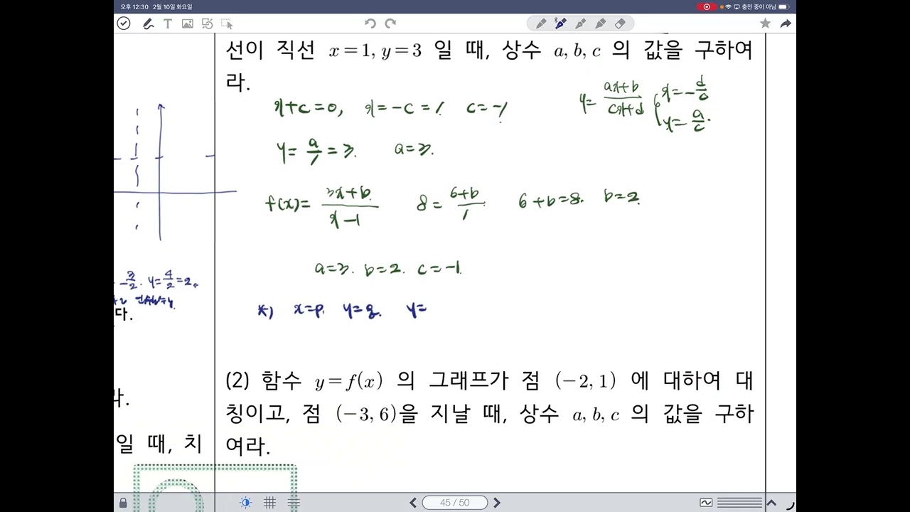 공통수학2 개념 12 유리함수의 그래프3 2