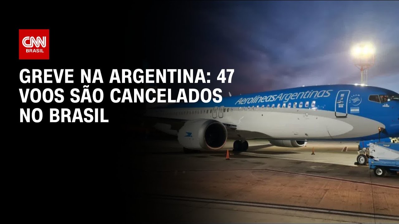 Greve contra reforma trabalhista de Milei cancela voos com o Brasil | LIVE CNN