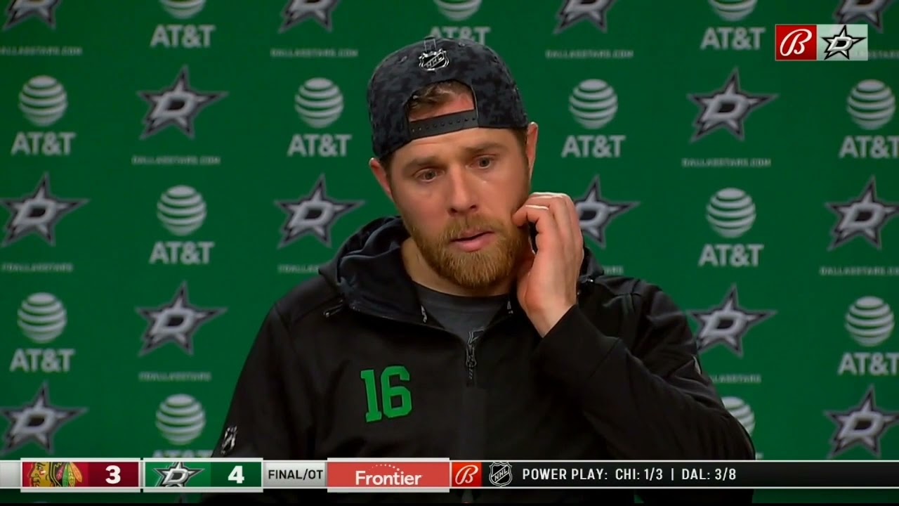 Joe Pavelski very emotional talking about the Tanner Kero incident earlier tonight