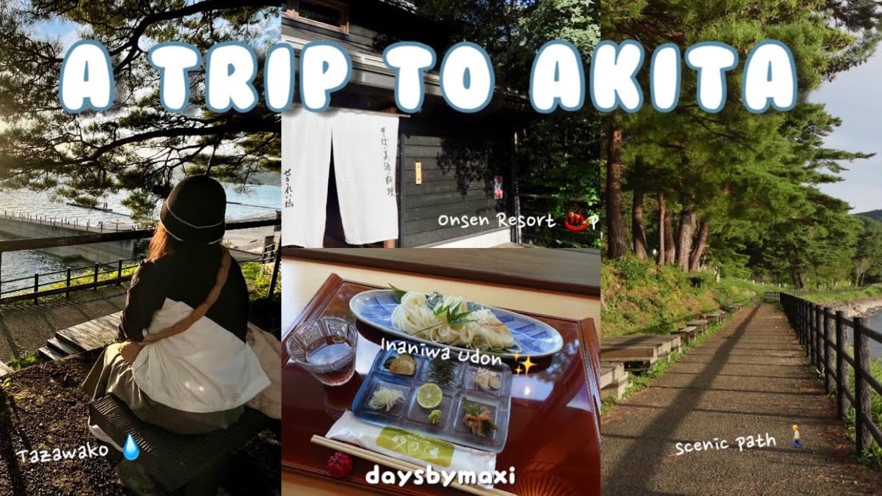 JAPAN VLOG | Trip to Akita - Onsen Village ♨️, Tazawako the Deepest Lake in Japan, Akita Local Food