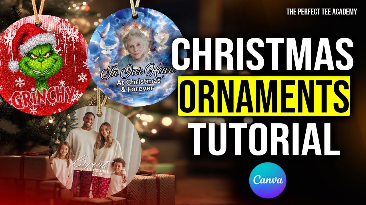 Как создать собственные рождественские украшения в Canva | Пошаговое руководство + бесплатные шаб...