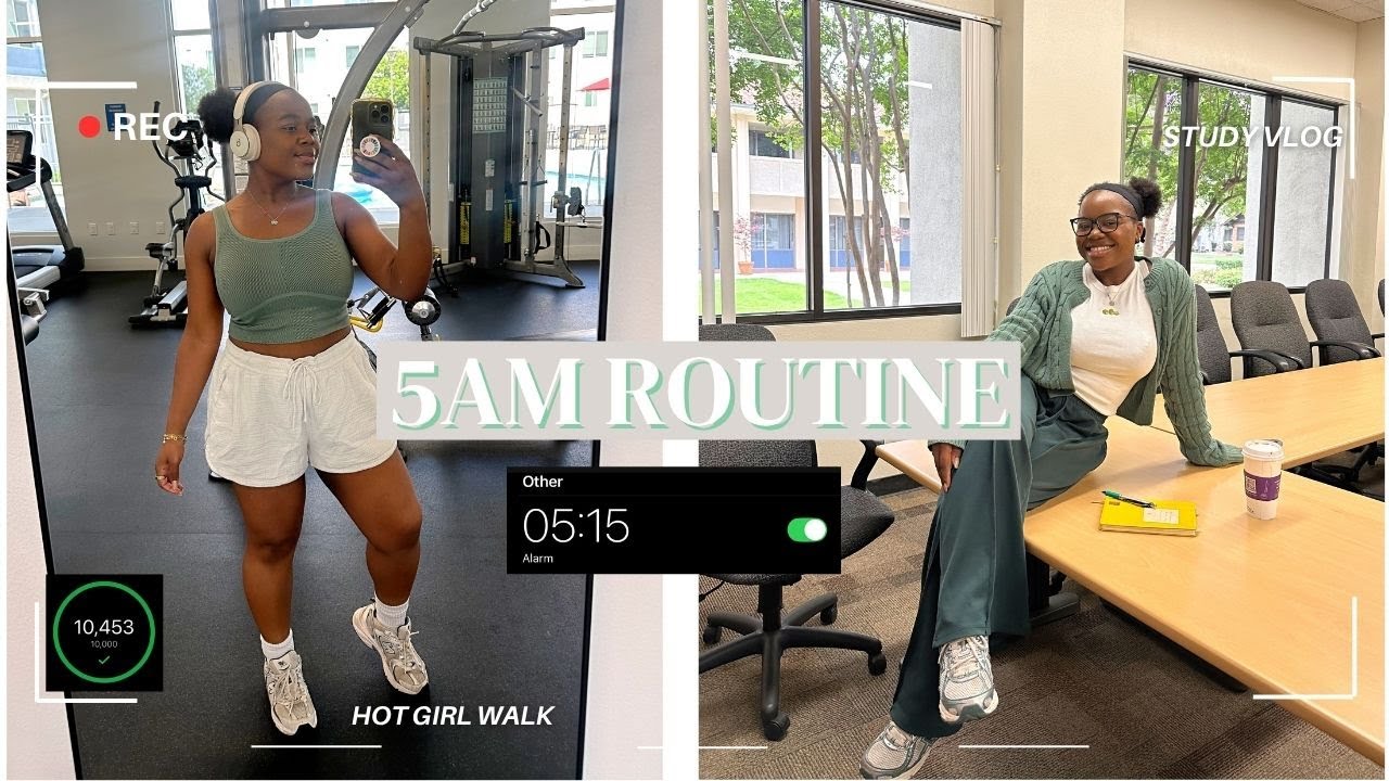 uni student's realistic 5am morning routine | how I get 10,000 steps before 10am everyday