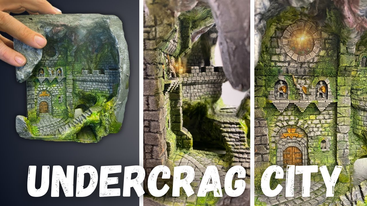 Ep.41 Crafting a MINIATURE Diorama | CASTLE FORTRESS in a CAVE