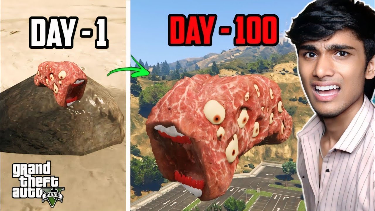 100 Days As An Deadly Earth Worm In GTA V
