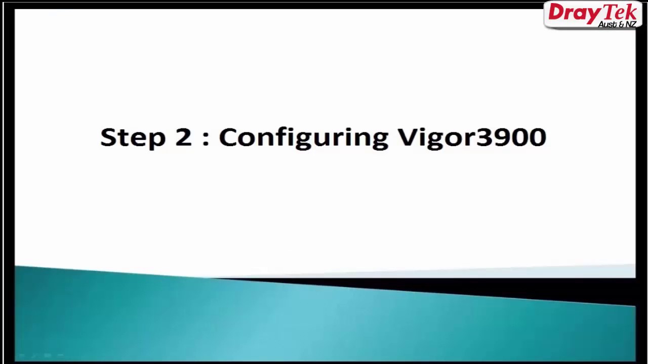 Draytek Vigor3900-Configuring PPTP LAN TO LAN VPN Tunnel | draytekvietnam.com