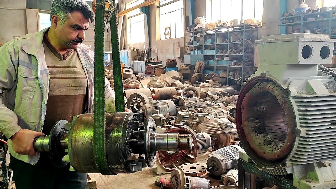everything about the winding of electric motors|Full service 75kW 1500rpm SIEMENS