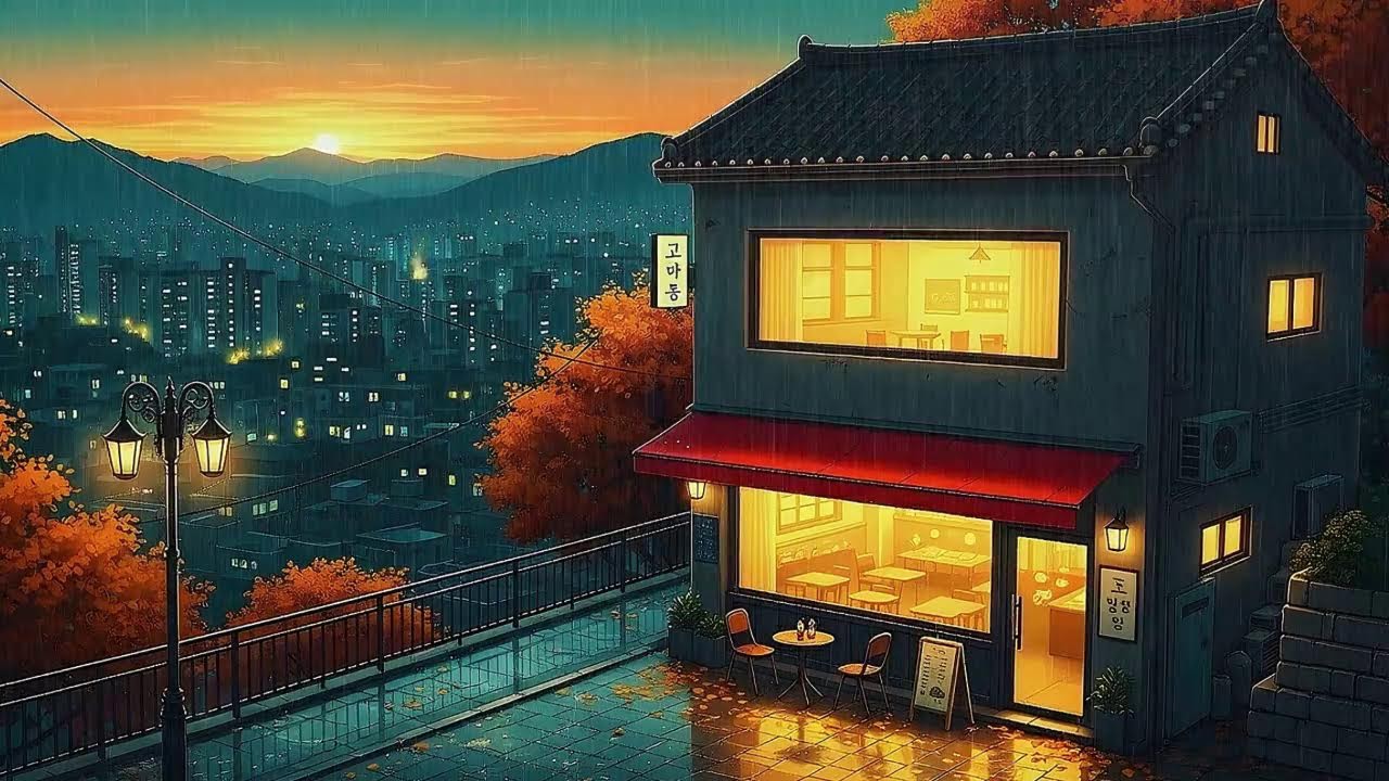 Rain Sounds with Lofi for Long Sessions in a Soft Korean Rainy Night When You Can’t Focus 😌