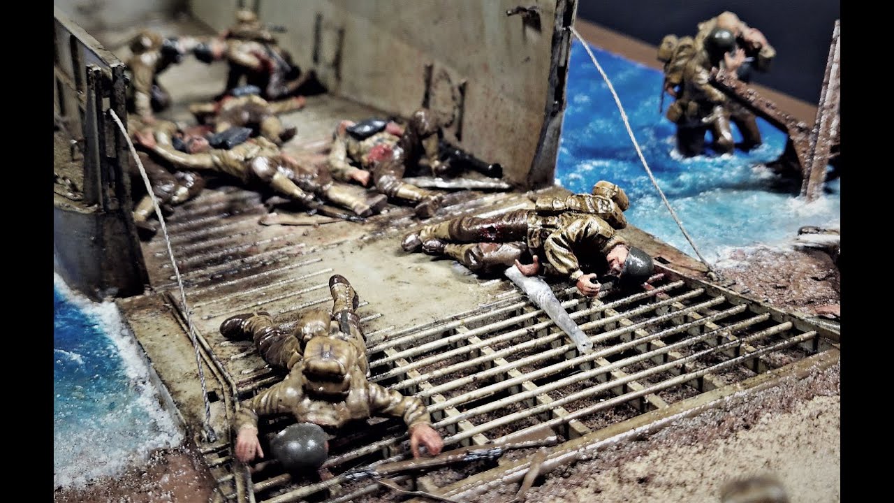 D-Day Omaha Beach diorama. 