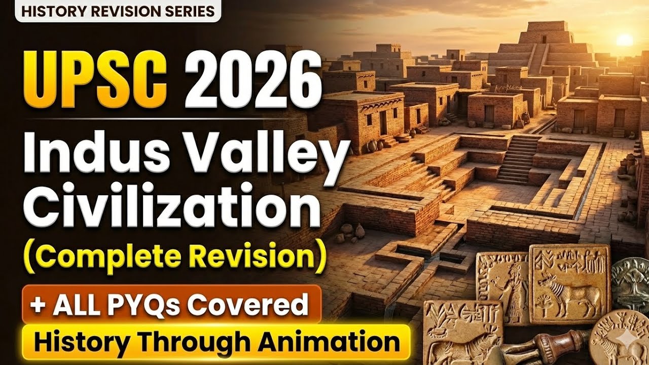 MARATHON: 5 BOOKS in 1 VIDEO! Complete Analysis of Indus Valley Civilization for UPSC Prelims 2026!