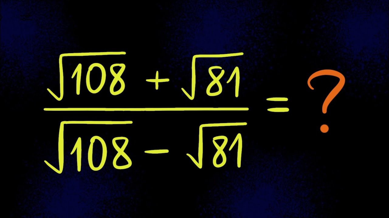 Nice Square Root Math Simplification | How to solve !!