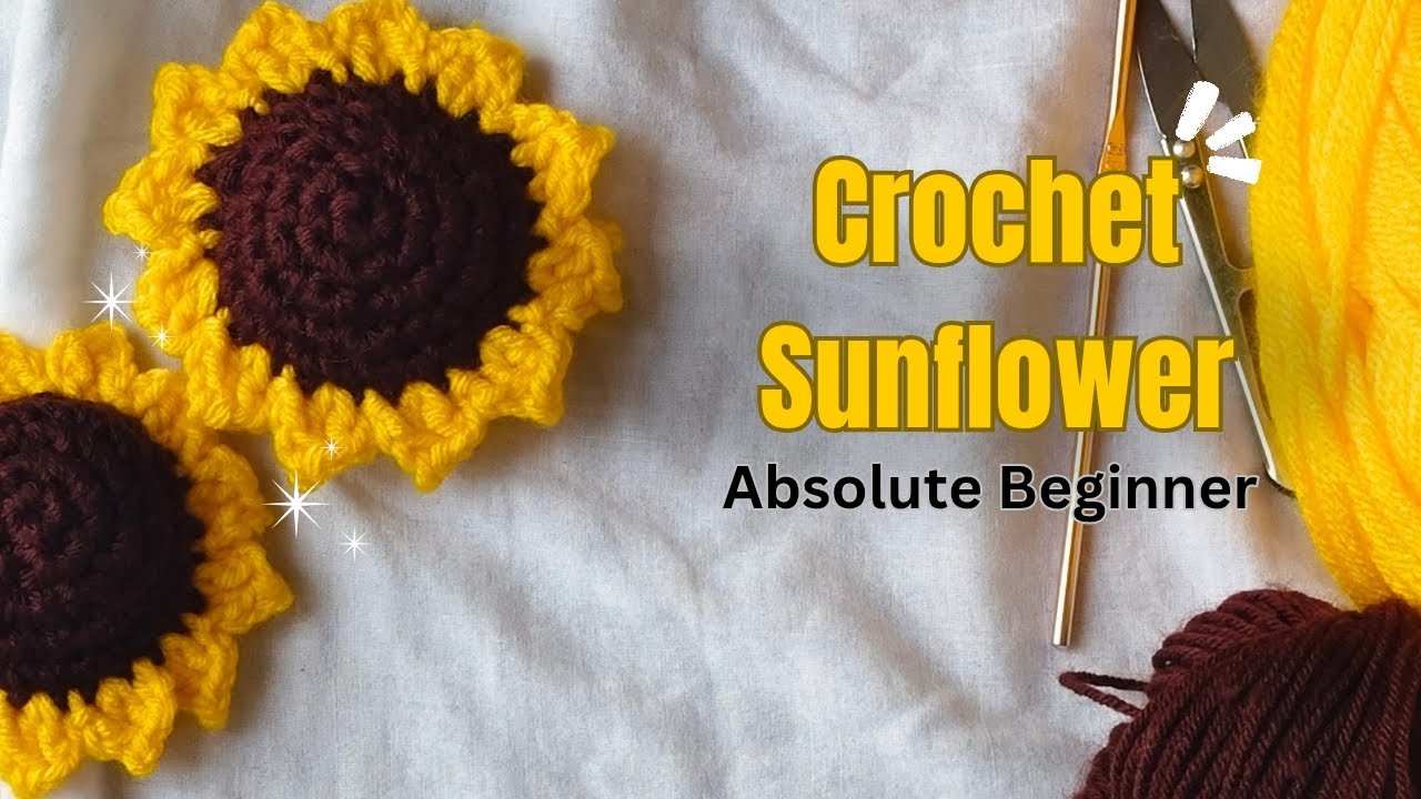 Crochet Sunflower for Beginners 🌻 | Step by Step Hindi Tutorial