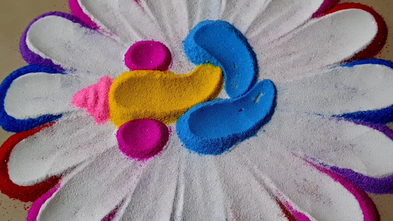 Simple Rangoli Designs For Ganesh Chaturthi | Easy Ganesha Rangolis | Top Rangolis by Aarti