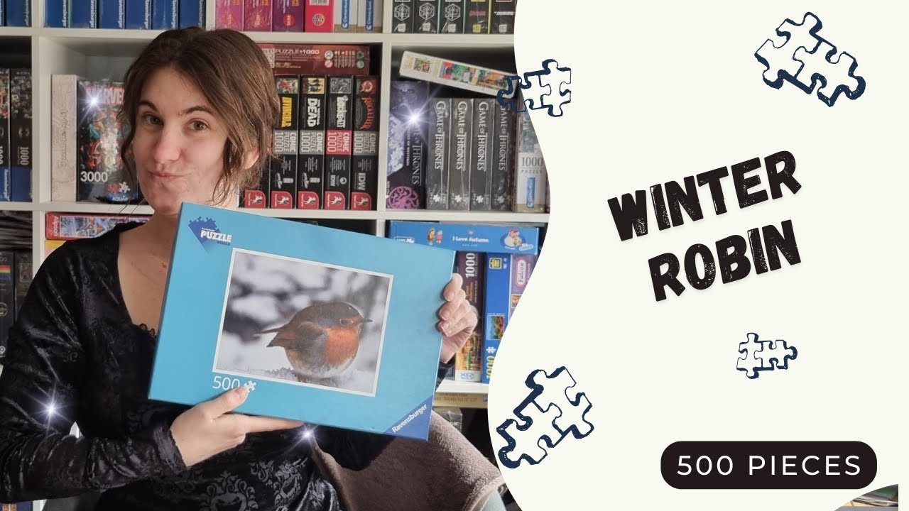 🧩 Winter Robin Puzzle Timelapse | 500 Piece Custom Ravensburger Build