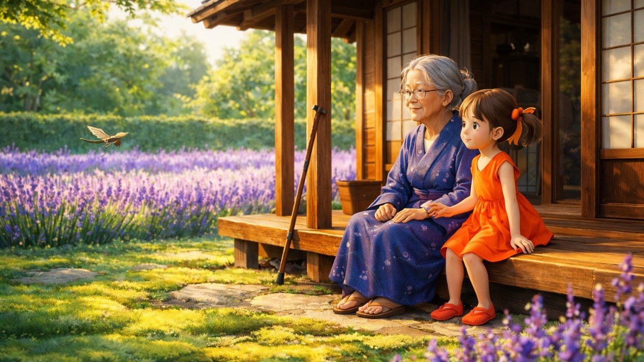 The Last Summer at Grandma's House — Pressing Flowers Before Goodbye | Ghibli-Style Animation 🌸