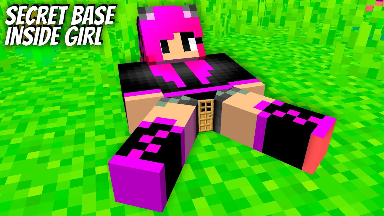 I found the NEW SECRET BASE INSIDE THE GIRL in Minecraft ! NEW SECRET CURSED DOOR !