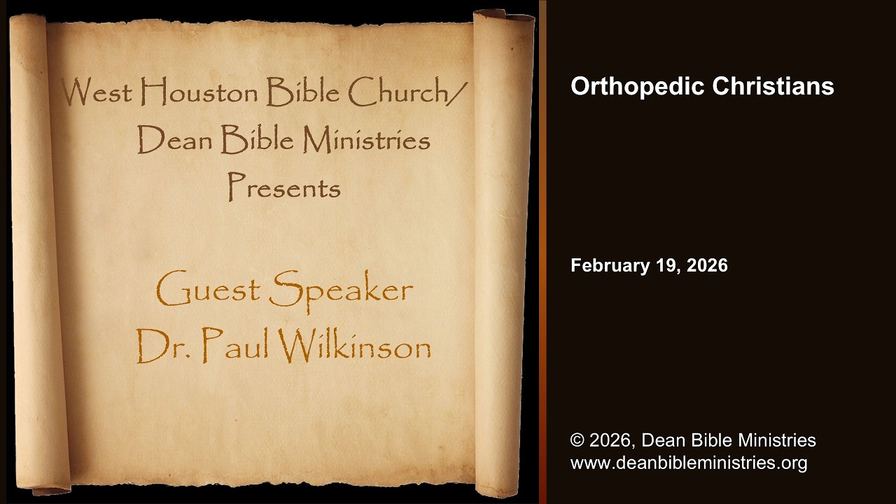 Guest Speaker Paul Wilkinson - Orthopedic Christians