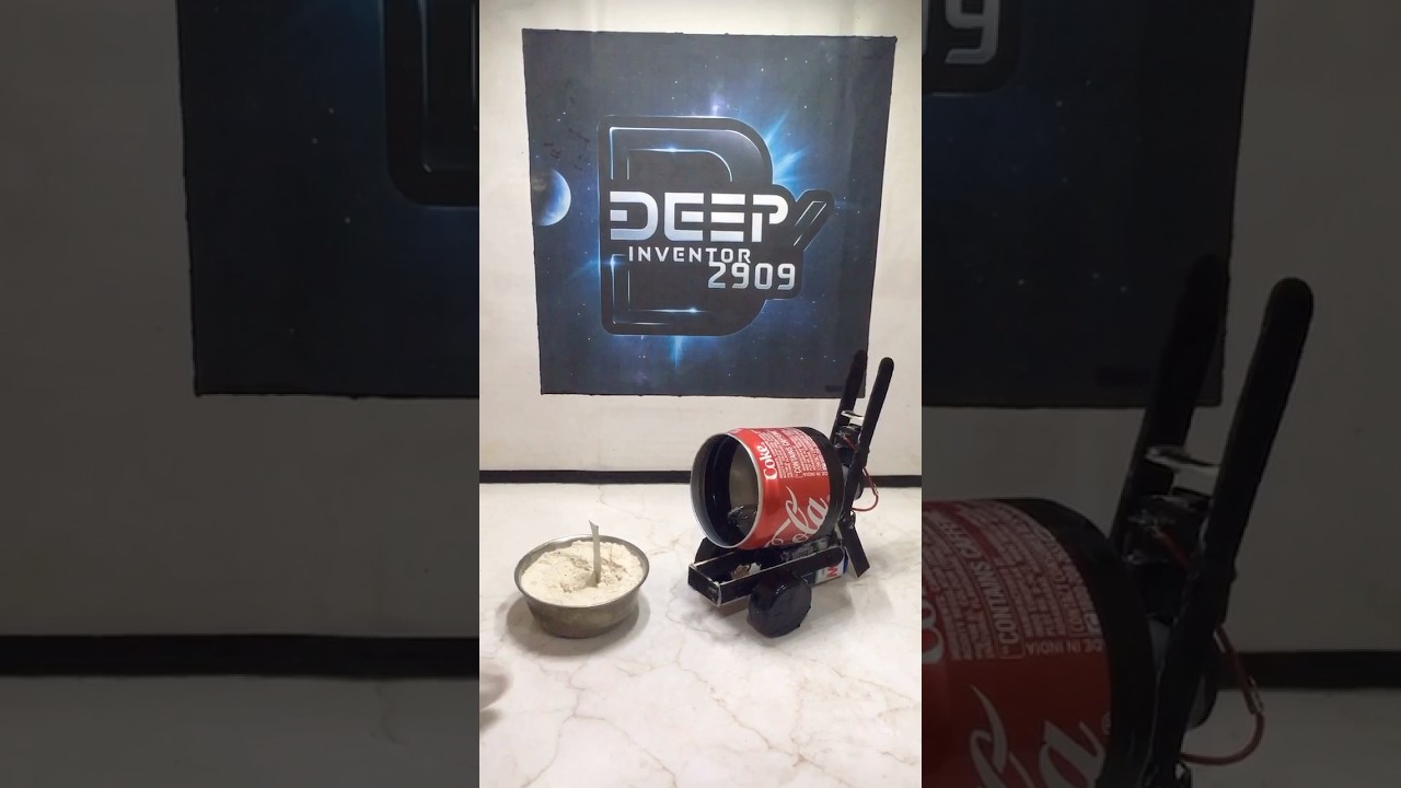 DC Motor Mini Cement Mixer Machine #diy #viral #shorts