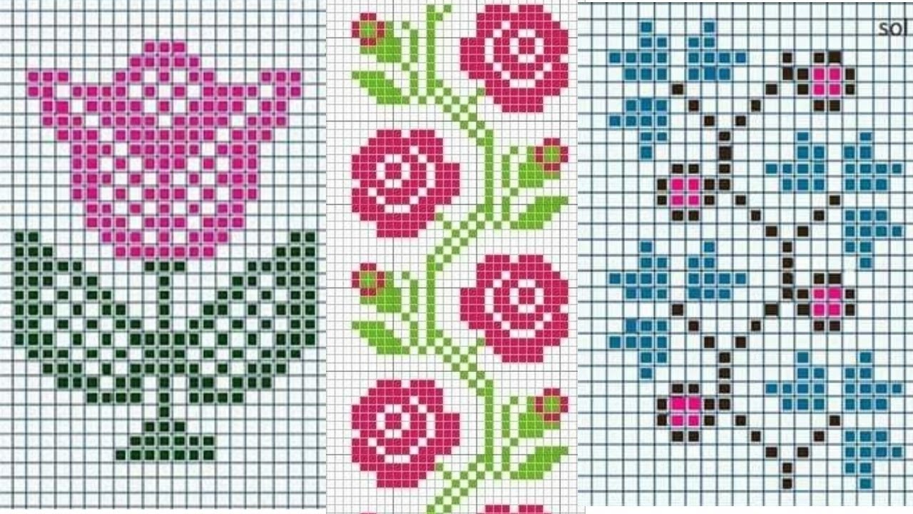 Cross Stitch Graph pattern | Dusutti ka graph design | Ponto de Cruz