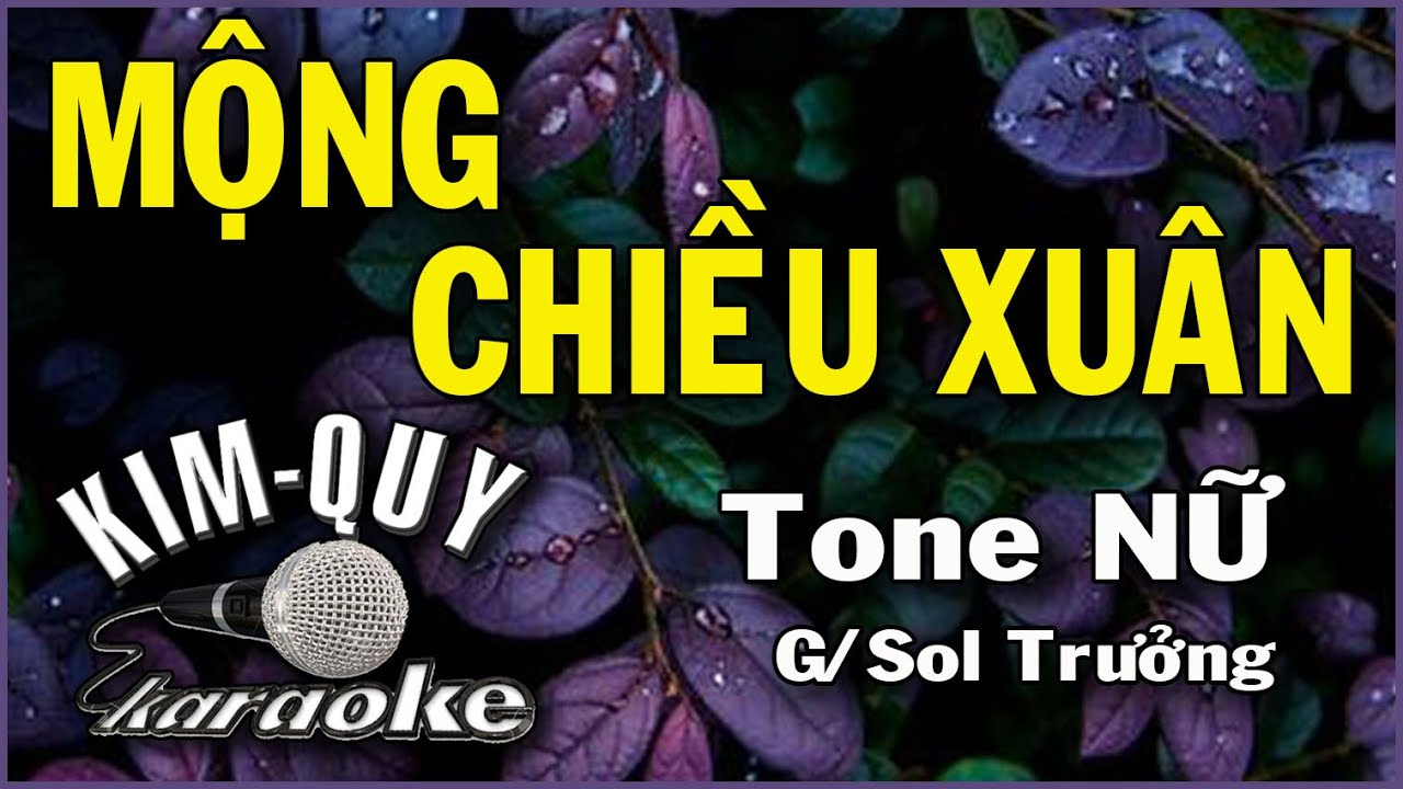 MỘNG CHIỀU XUÂN - KARAOKE ( TANGO ) - Tone NỮ ( G/Sol trưởng )