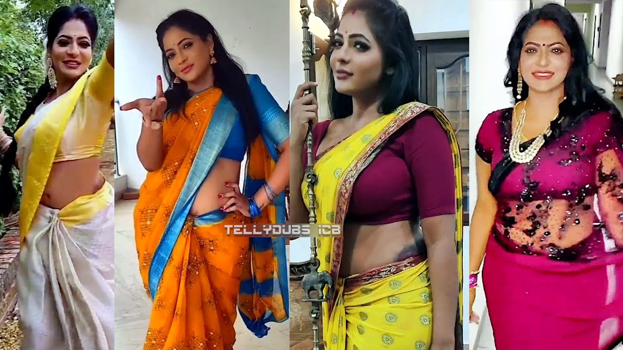 Reshma pasupuleti tamil tv serial actress saree dubsmash coll