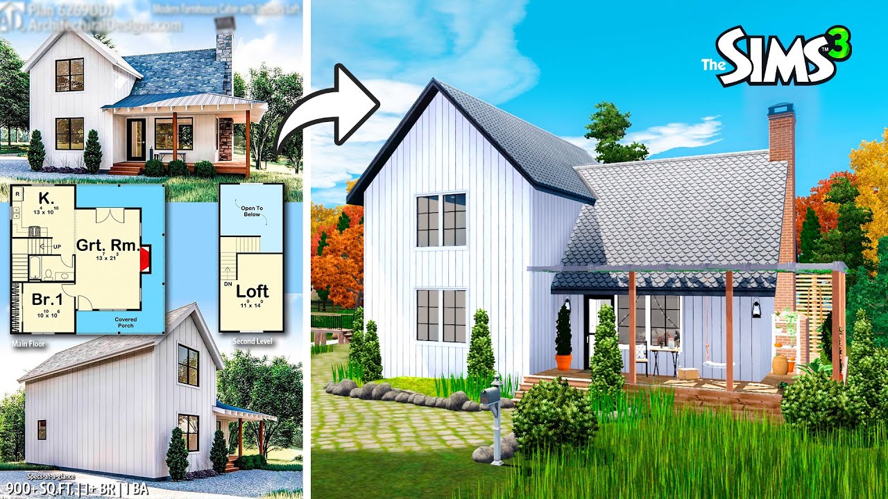 Odtwarzam DOM Z PRAWDZIWEGO PROJEKTU 🏠🙂 (+CC) The Sims 3 💚 #2