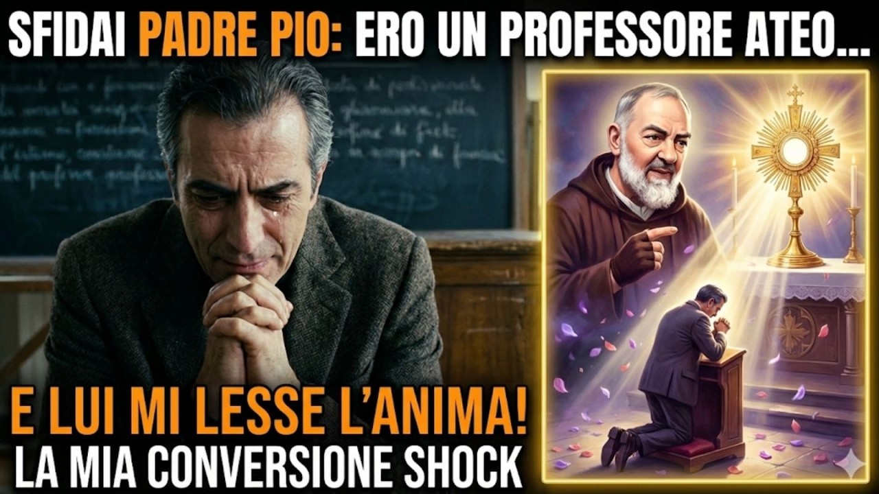 EMOZIONANTE: Professore ateo sfidò il Padre Pio in pubblico… la risposta lo mise in ginocchio