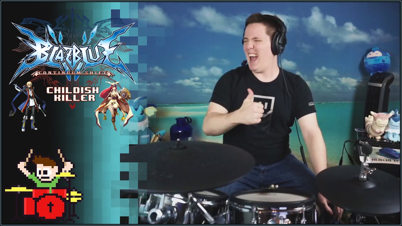 BlazBlue Continuum Shift - Childish Killer On Drums!