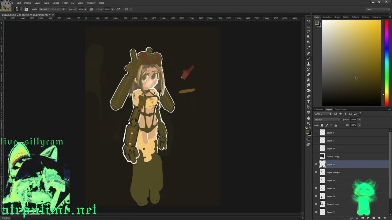 robot gurl speedpaint (wow!)