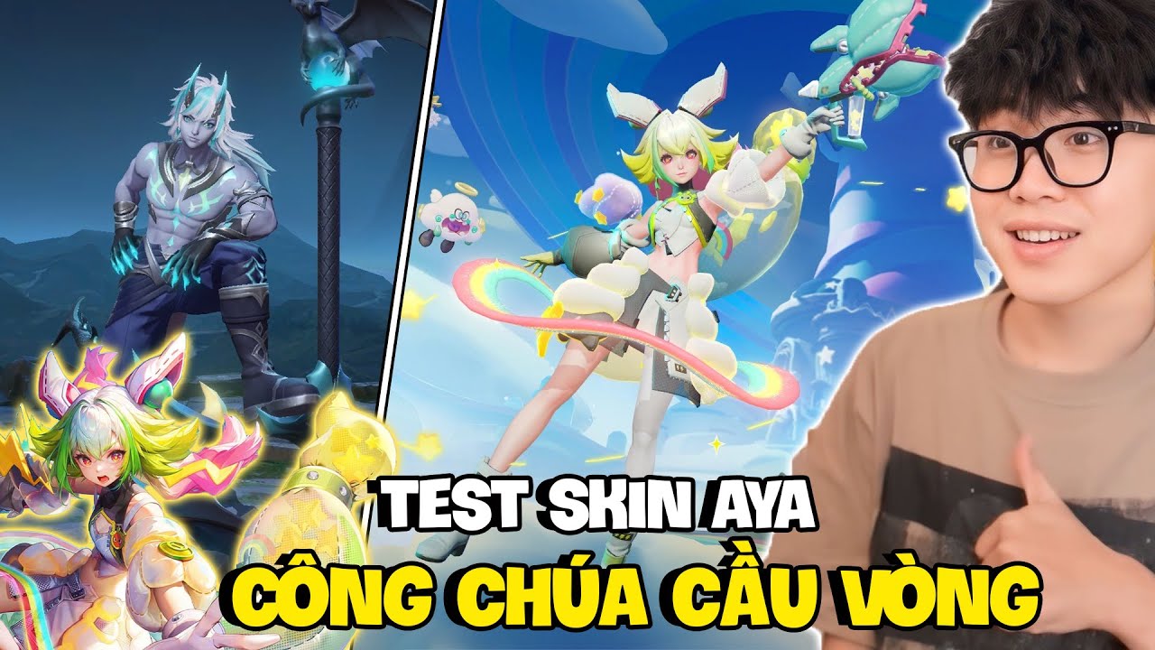 VUX TEST SKIN AYA CÔNG CHÚA CẦU VỒNG SOLO FLORENTINO VÀ ATA GIAO LONG CỰC CHIẾN LEO RANK