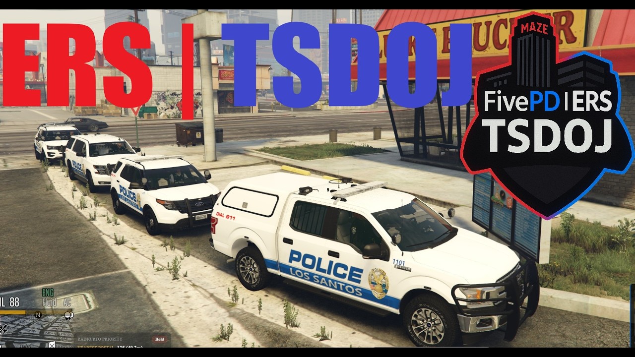 ERS | TSDOJ: Officers stop two vehicles for suspected road rage, La Puerta LS (2k60fps)