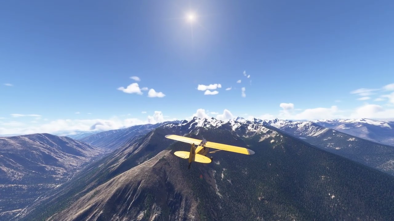 Flying thru the Enchantment mountains Washington state in the Zlin Aviation Savage Cub MSFS 2024