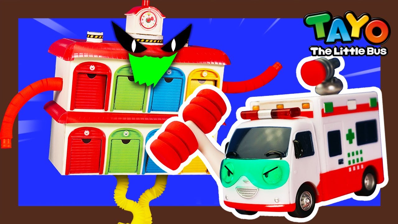 Nueva Auto Monstruo Polic&iacute;a l &iexcl;Ataques de ambulancia fantasma en el garaje! l Tayo Autob&uacute;s Espa&ntilde;ol