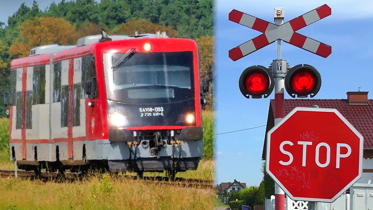 Przejazd Kolejowy na ul. Spacerowej w Tuchorzy | Polish railroad crossing