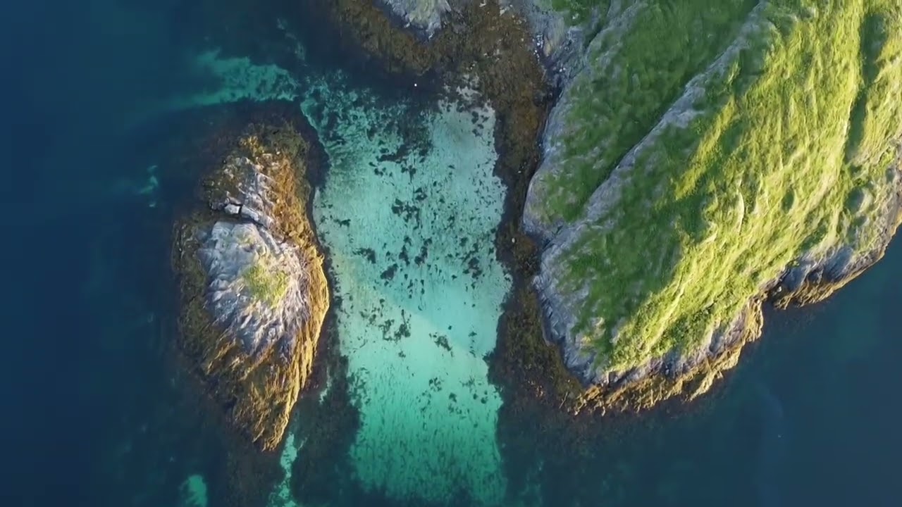 Fleinvaer in Northern Norway filmed by DJI Mini 2 drone