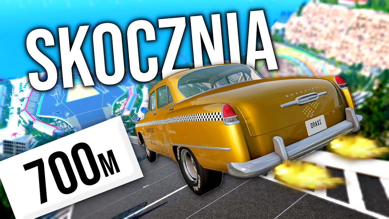 PRZELECIAŁEM CAŁĄ SKOCZNIE 😱🚘 SKOKI SAMOCHODAMI z PLAGA | BeamNG.drive