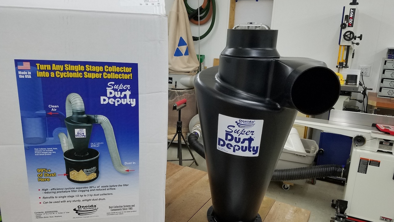 Oneida Air Systems Super Dust Deputy: My first time using it.