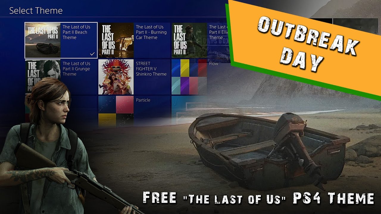 The Last of Us Part II Free PS4 Beach Dynamic Theme - The Last of Us Day