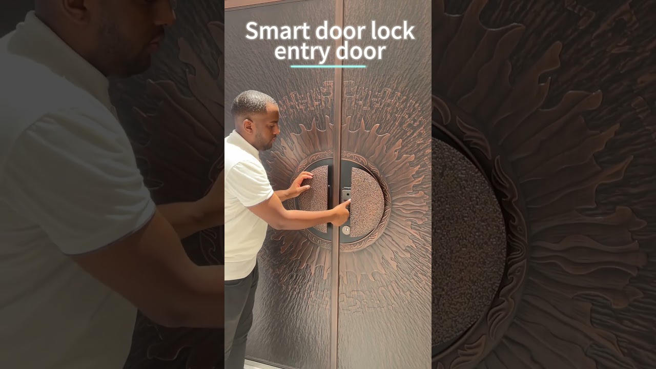Security entrance doors with smart lock #securitydoor #frontdoor